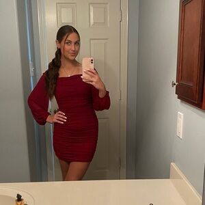 Elegant Red Flattering Dress